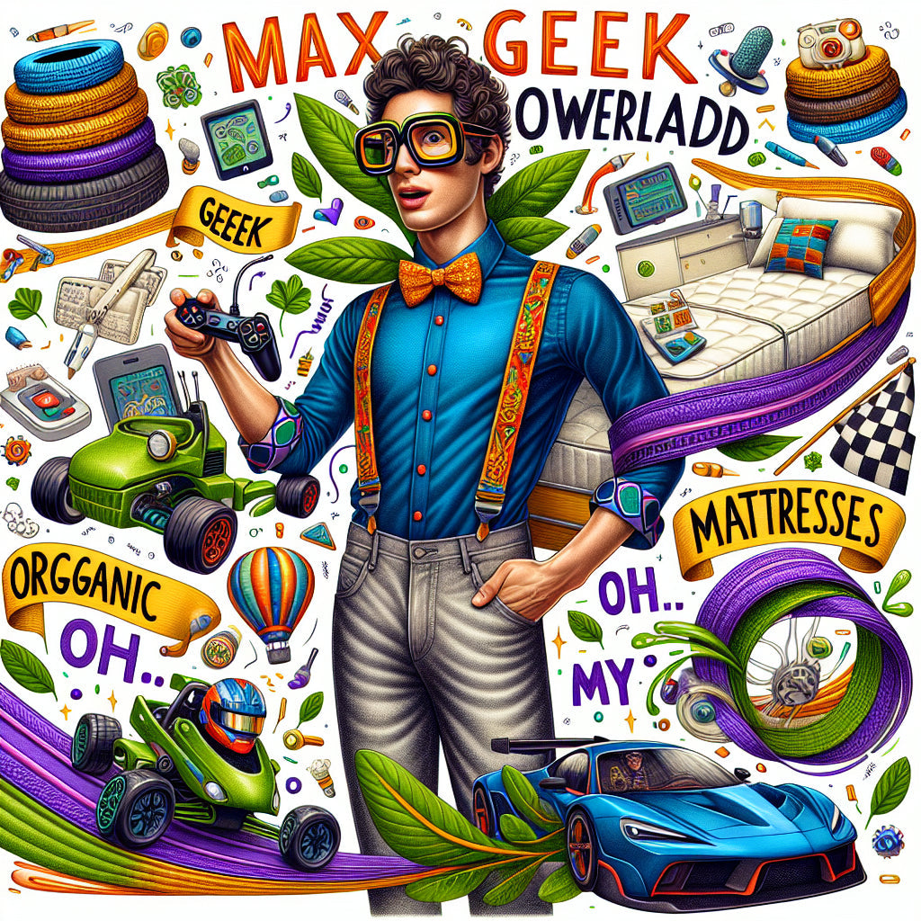Max Geek Overload: Geek Fashion, Organic Mattresses & Car Racing… Oh My!